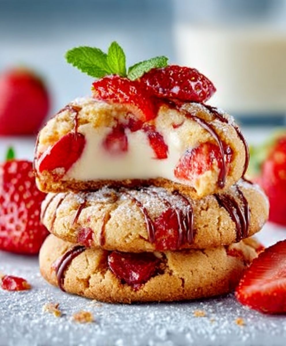 Erdbeer-Käsekuchen-Kekse – Perfekt image 2