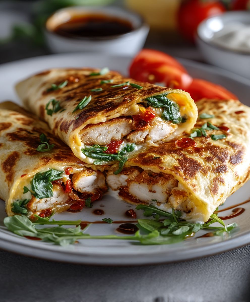 Knusprige Hähnchen-Mozzarella-Wraps aus dem Airfryer image 2