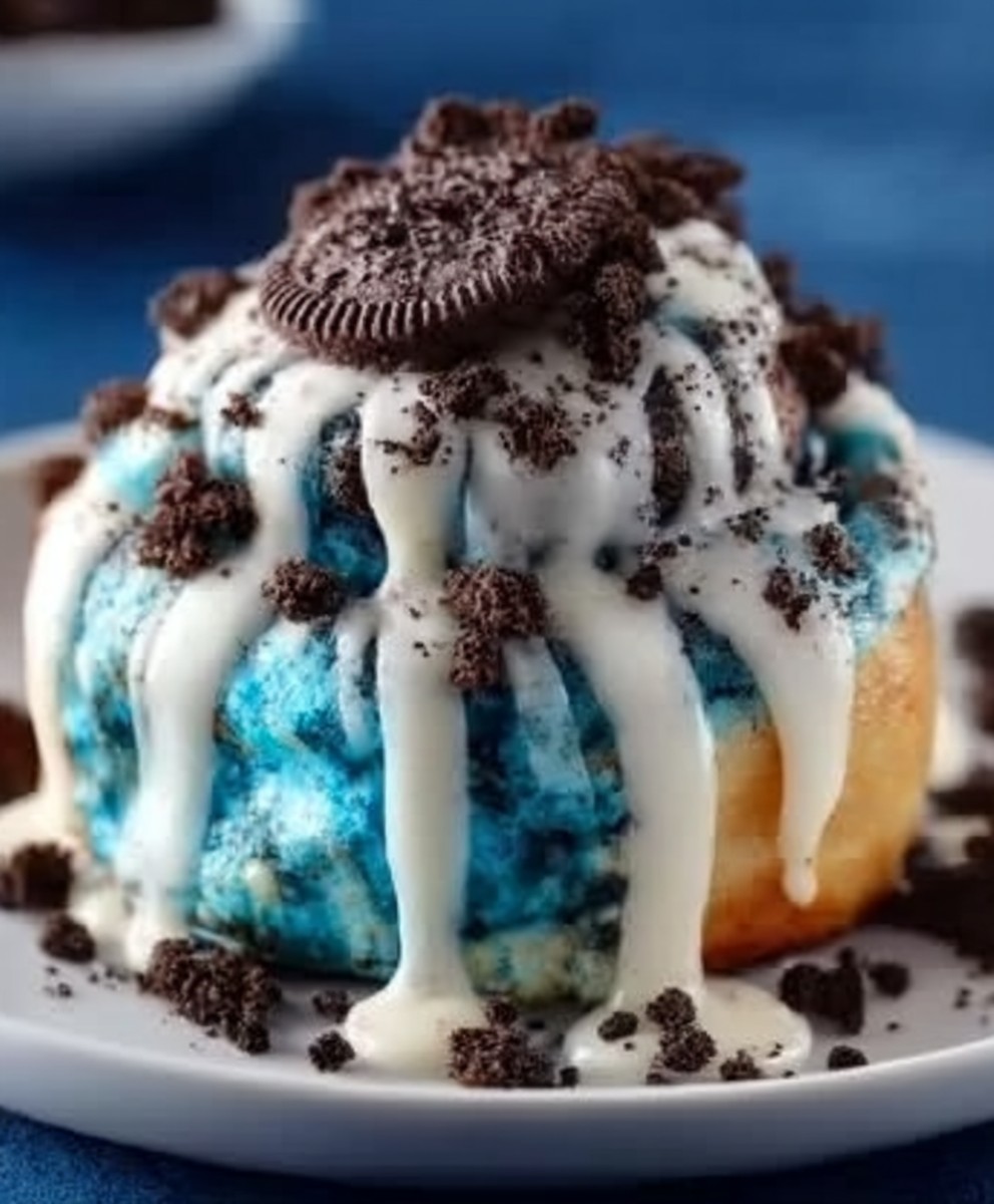 Krümelmonster-Zimtschnecken | Lustig, fluffig und gefüllt mit Keksbröseln image 2