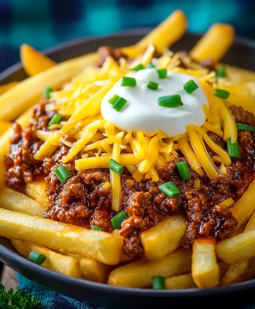 Pommes Frites mit Hackfleisch und Cheddar image 2