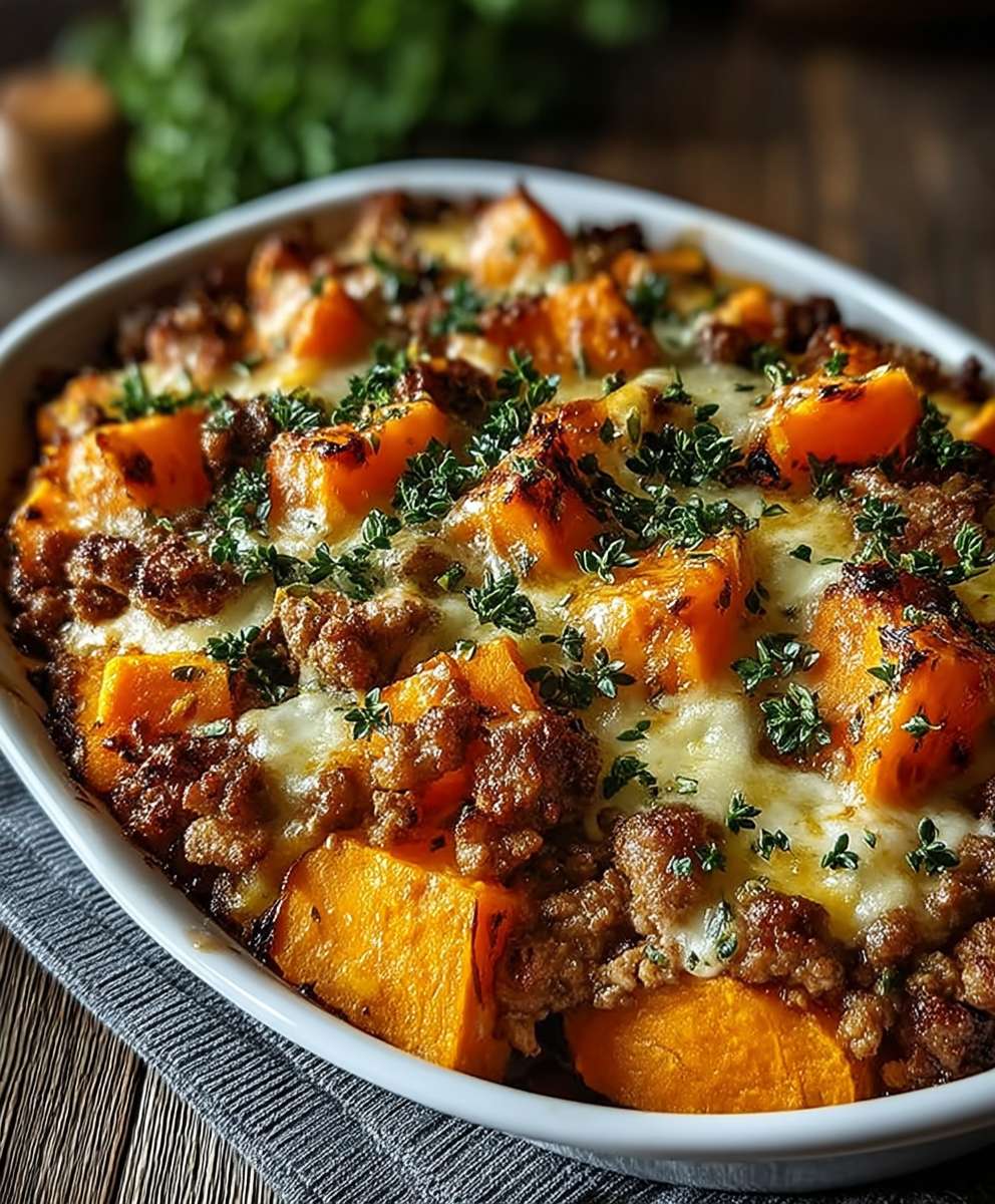 Süßkartoffel-Putenhackfleisch-Auflauf | Ballaststoffreiches Rezept image 2