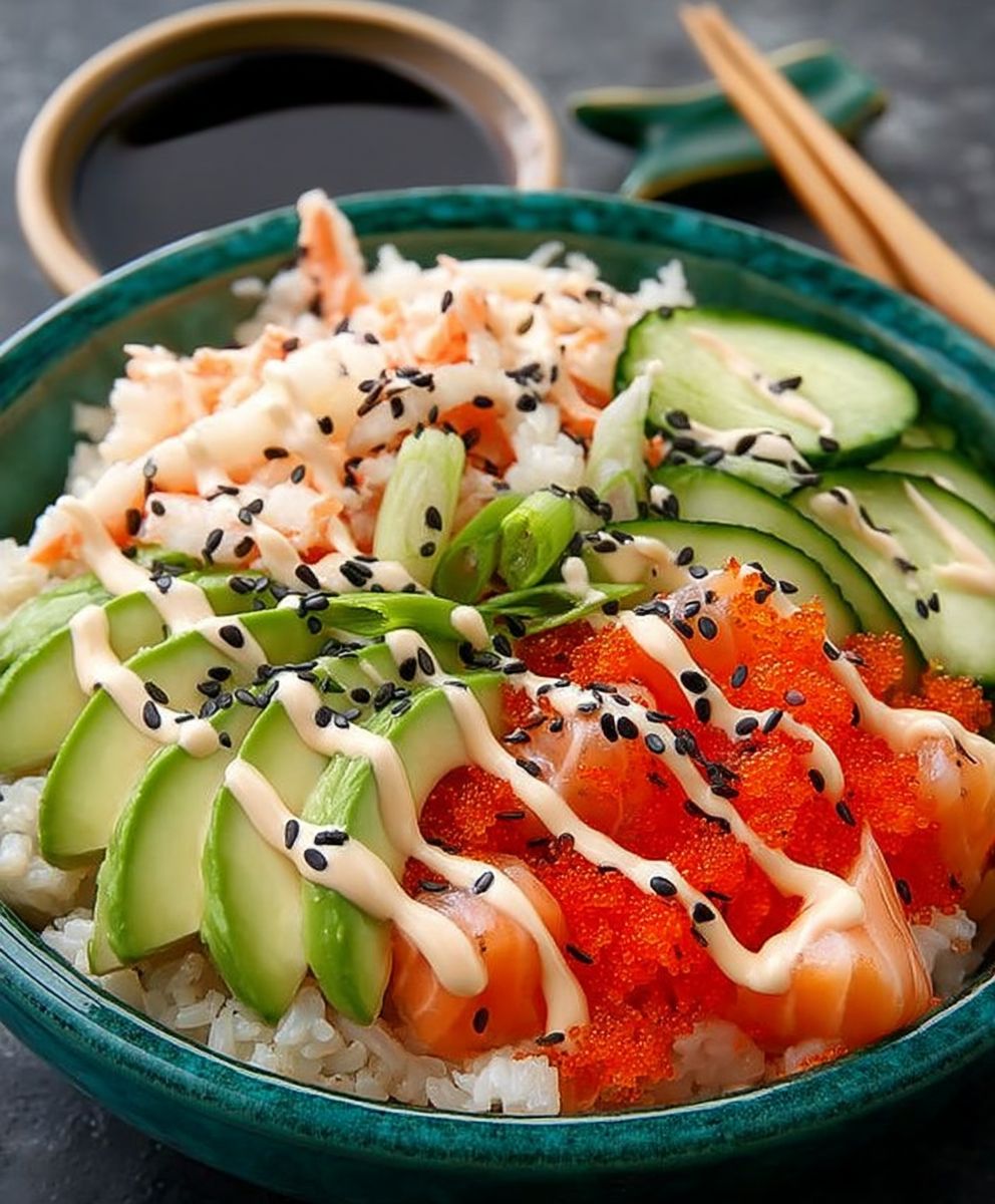 Gesunde California Roll Sushi Bowls für die Essensvorbereitung image 2