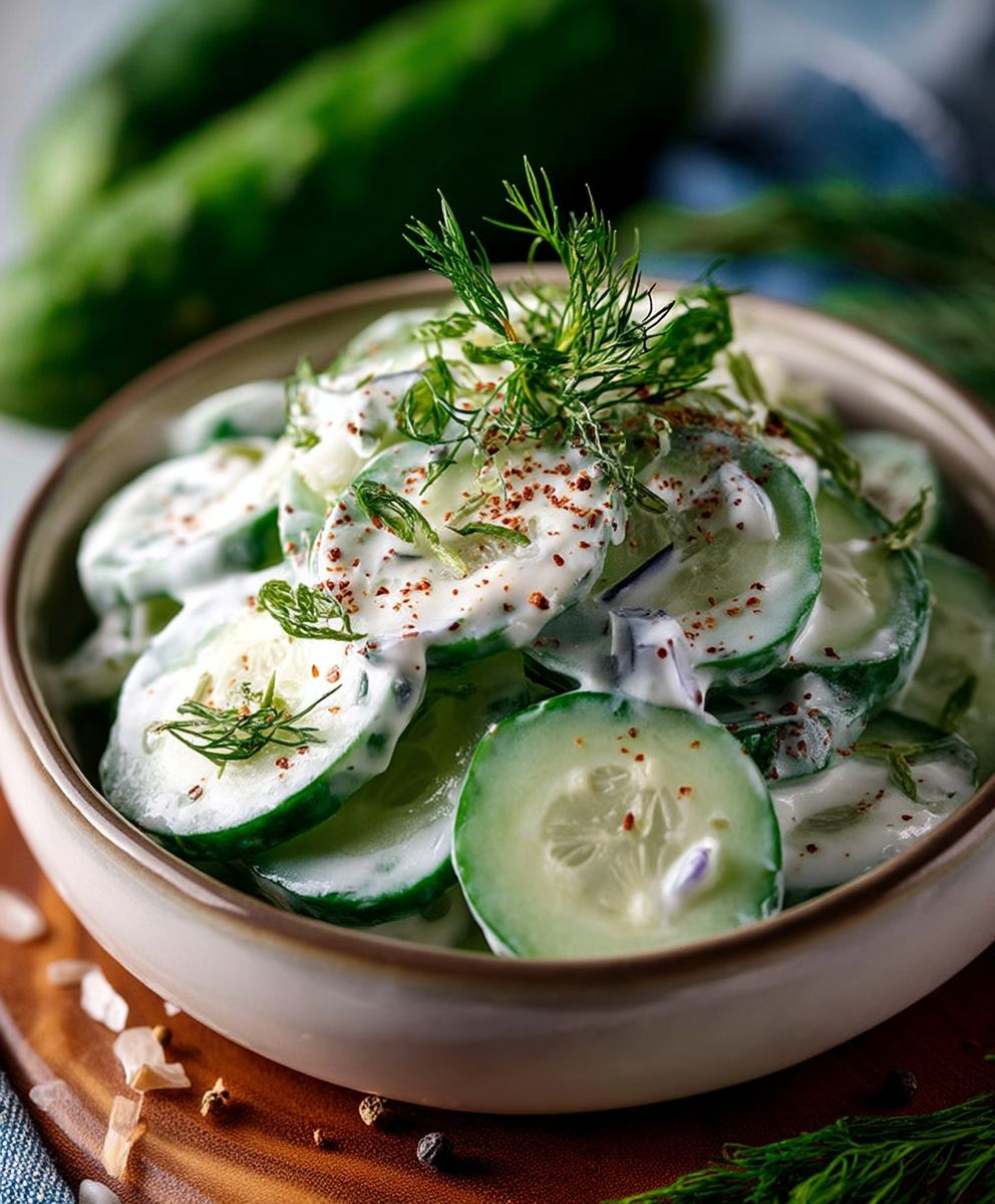 Gurkensalat mit Sauerrahm – einfach und schnell image 2