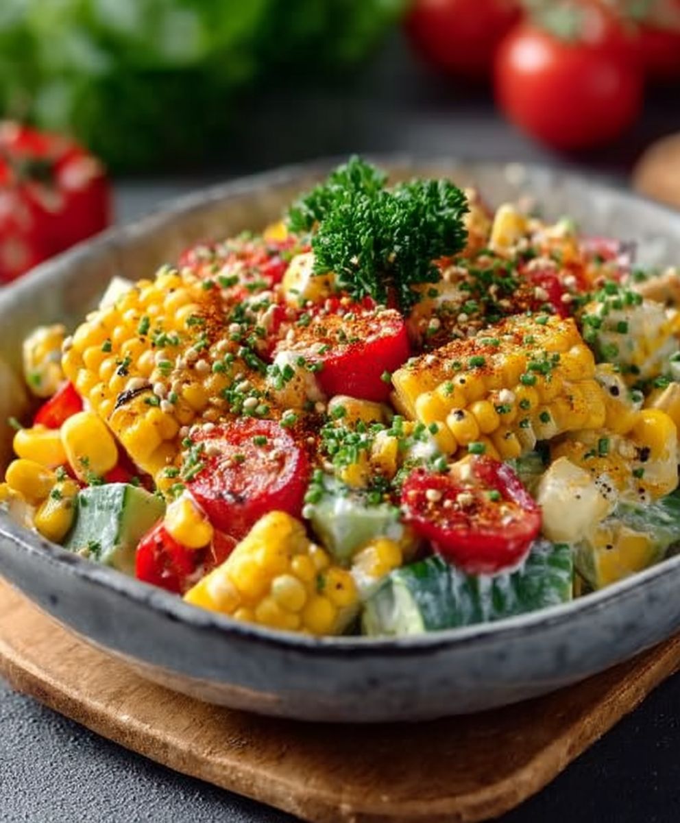 Schneller Salat aus Paprika und Mais zum Grillen image 2