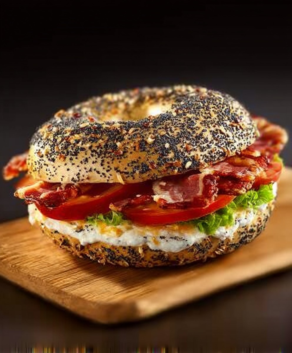 Cremige Beef Bacon-Cheddar-Bagels image 2