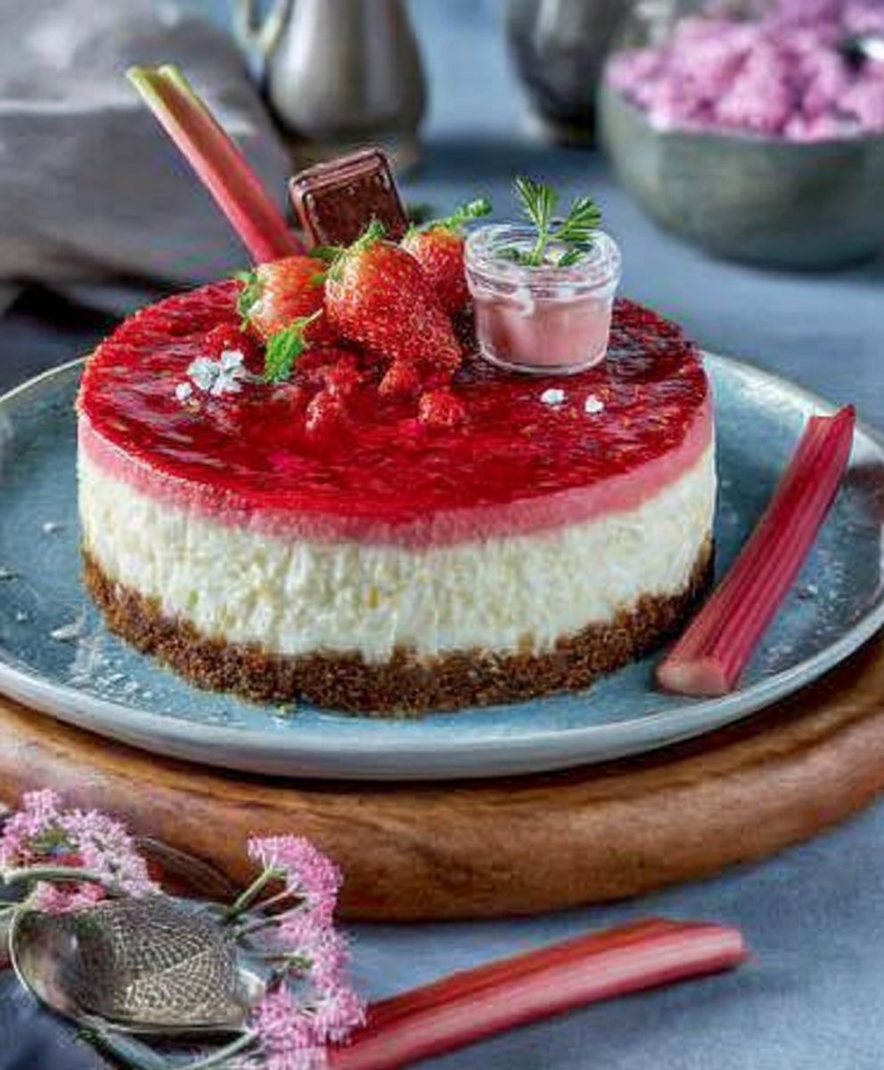 Frühlingsliebling - Rhabarber-Käsekuchen - Mitliebezurtorte image 2