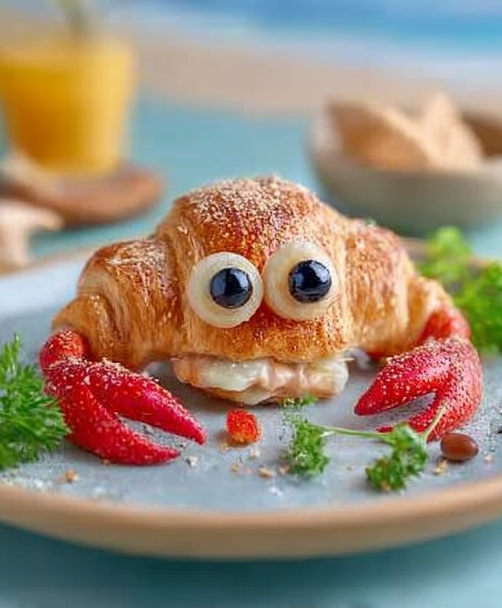 Fun food for kids. cute crab croissant | Photo image 2