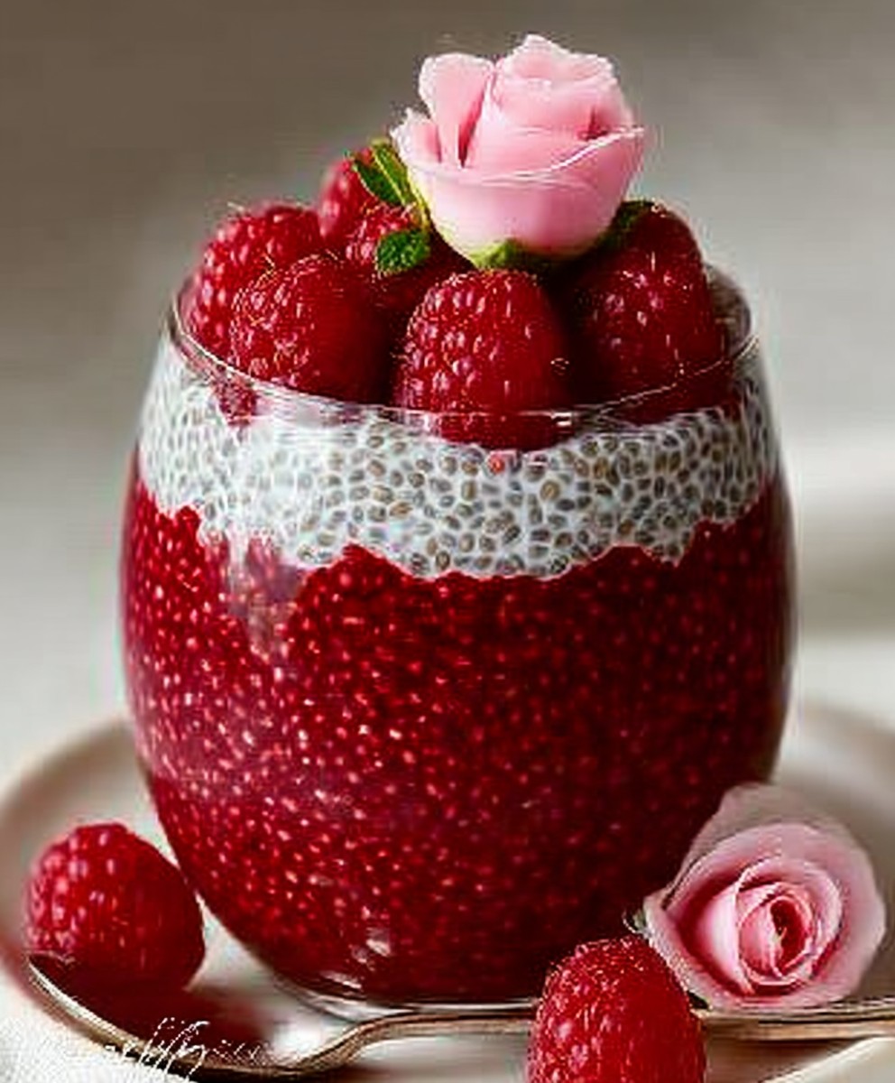 Healthy Sweet Treat Raspberry Chia Pudding Recipes image 2