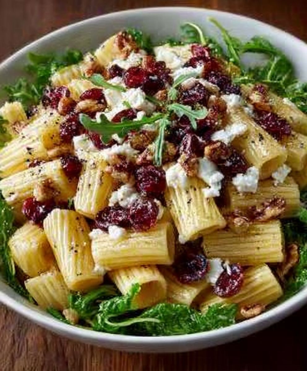 Rigatoni-Salat mit Feta und Cranberrys und Zitronen-Vinaigrette image 2
